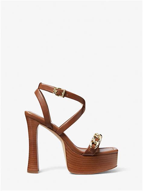 paloma platform michael kors|Paola Chain Embellished Leather Platform Sandal .